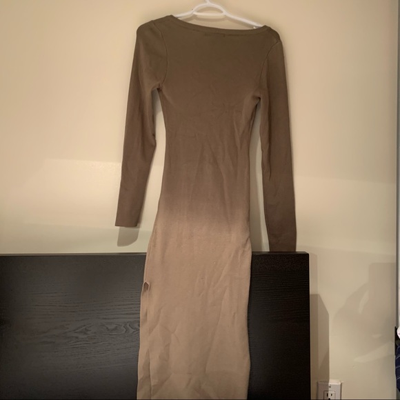 *SOLD* Revamped Olive Knit Dress - Picture 2 of 3